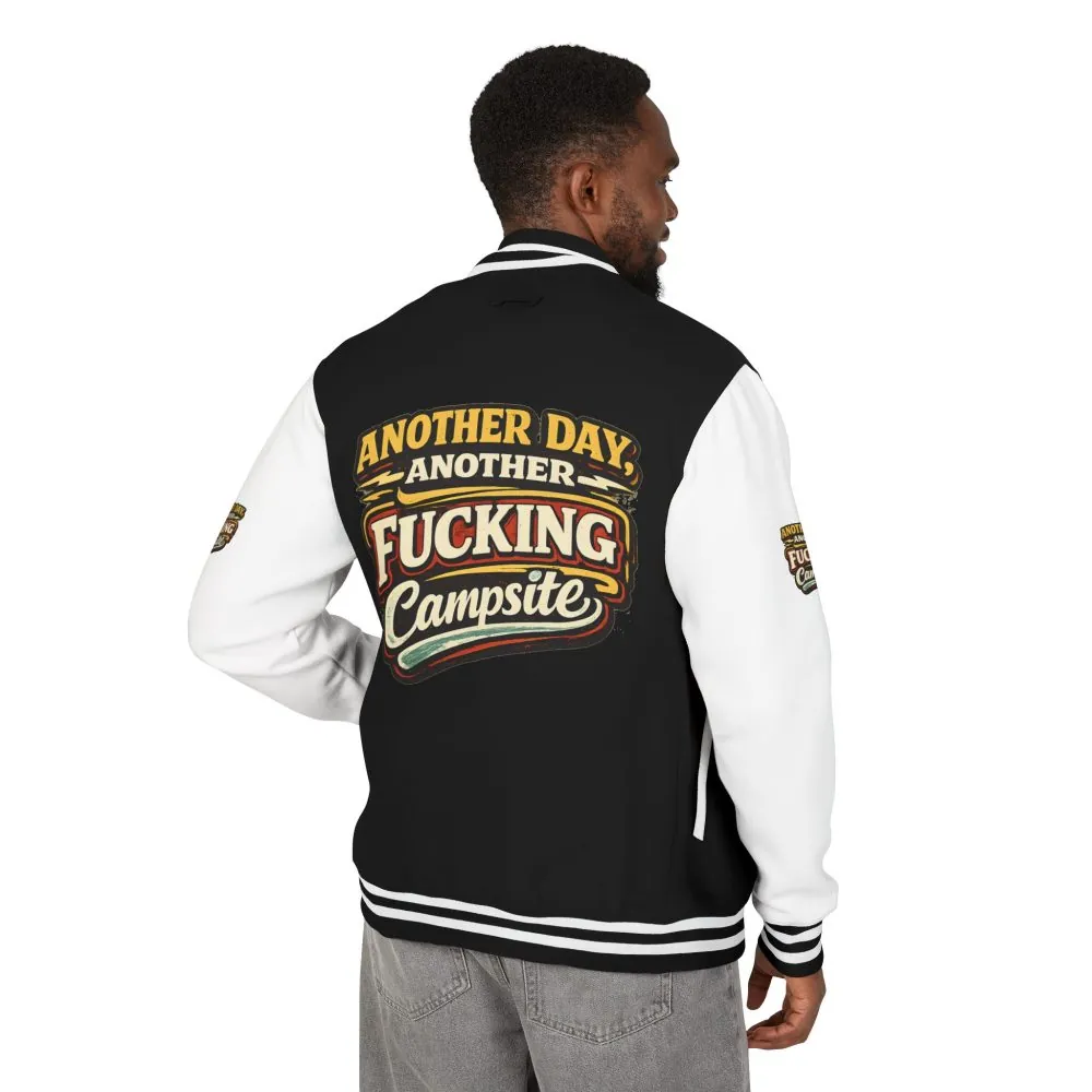 Unisex Heavyweight Letterman Jacket — "Another Day" Design F**K-Line