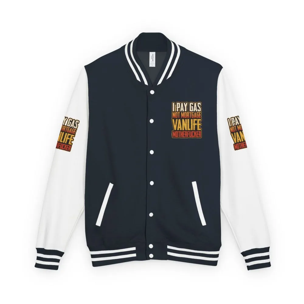 12169378562632484985_2048.jpeg Unisex Heavyweight Letterman Jacket — "I Pay Gas Not Mortgage" Design F**K-Line