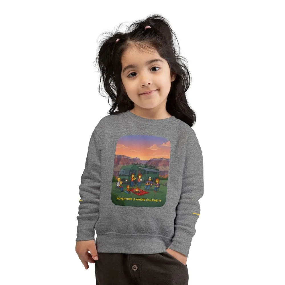 Toddler Sweatshirt - "Adventure Is Where You Find It" (Design Sitcom-Line)