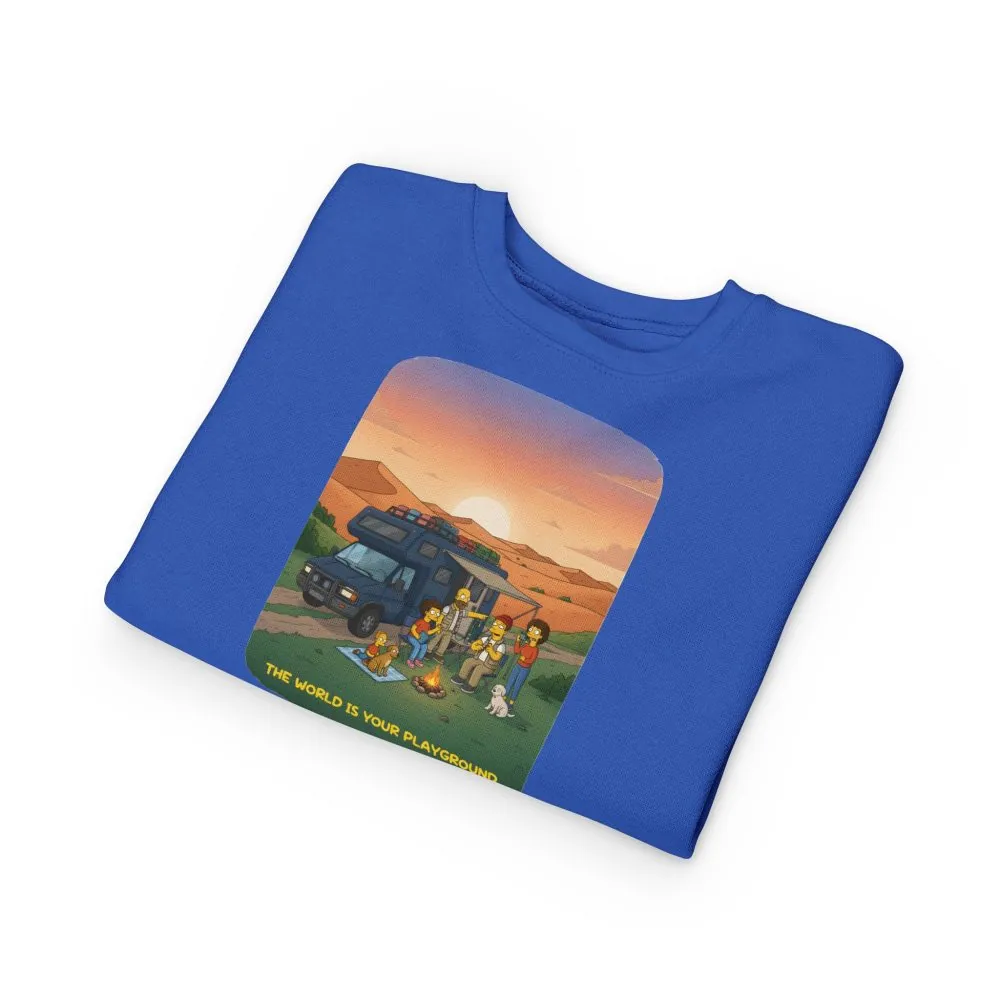 12341405397515234037_2048.jpeg Toddler Sweatshirt - "The World Is Your playground" (Design Sitcom-Line)