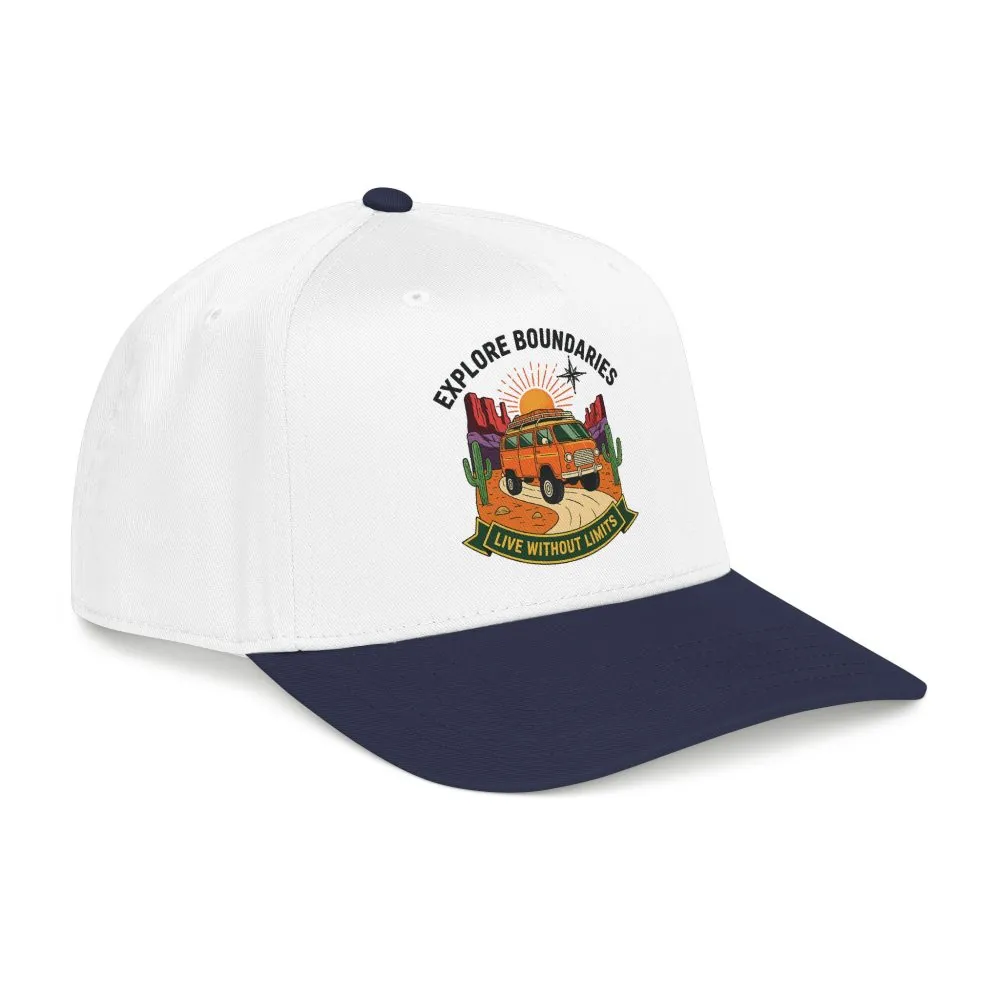Baseball Cap— "Eplore Boundaries-Live without limits" Mid Profile Baseball Hat