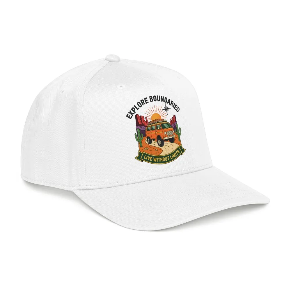 Baseball Cap— "Eplore Boundaries-Live without limits" Mid Profile Baseball Hat