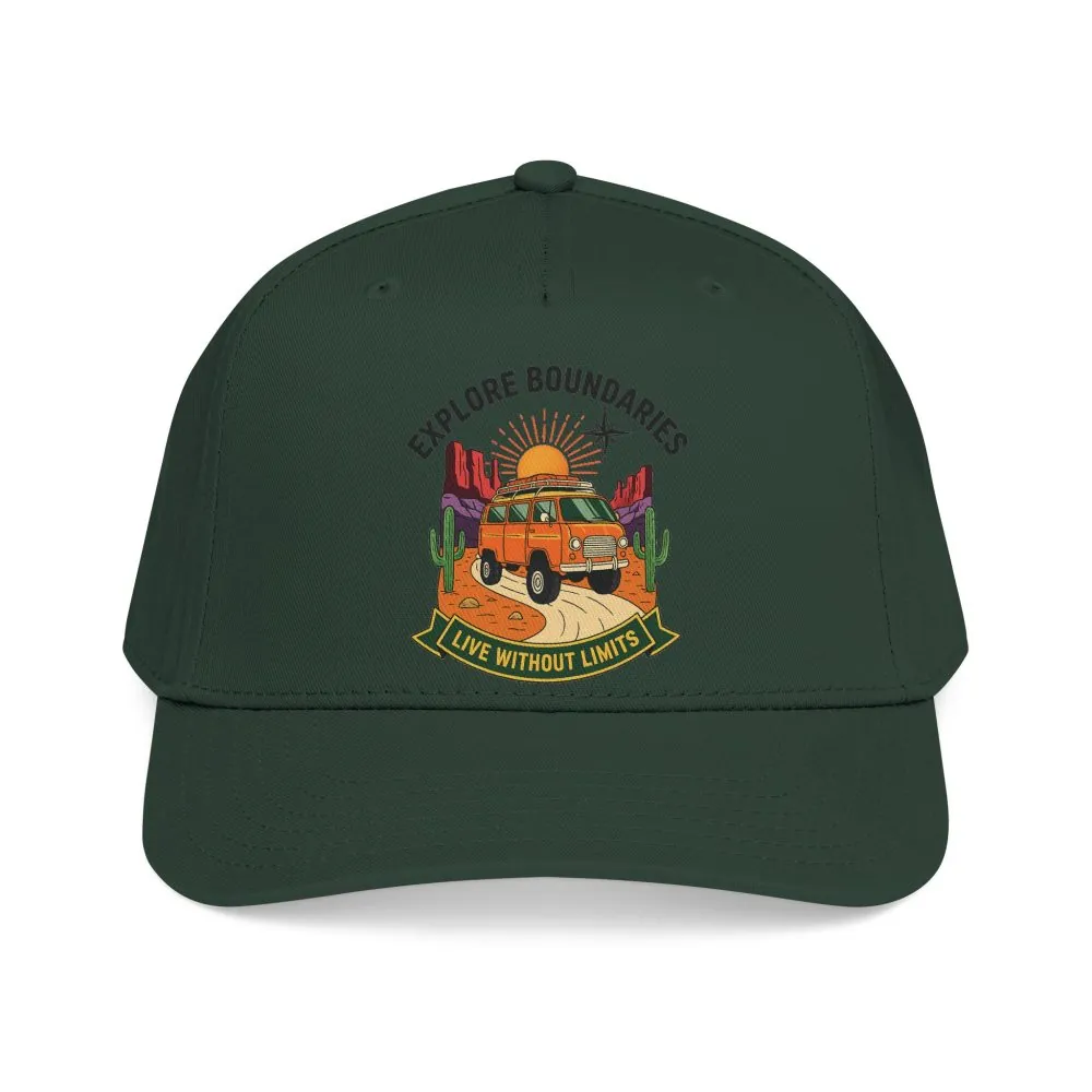 Baseball Cap— "Eplore Boundaries-Live without limits" Mid Profile Baseball Hat