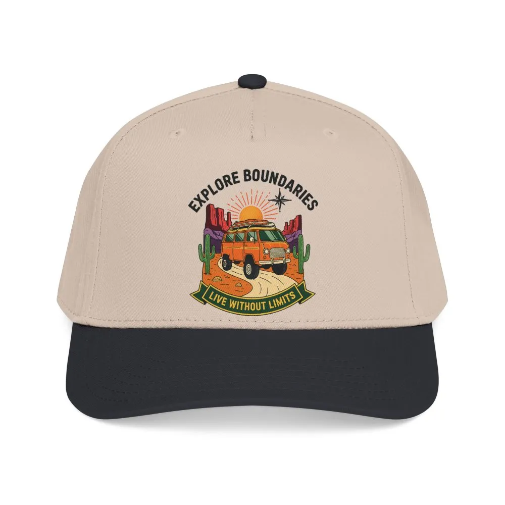 Baseball Cap— "Eplore Boundaries-Live without limits" Mid Profile Baseball Hat