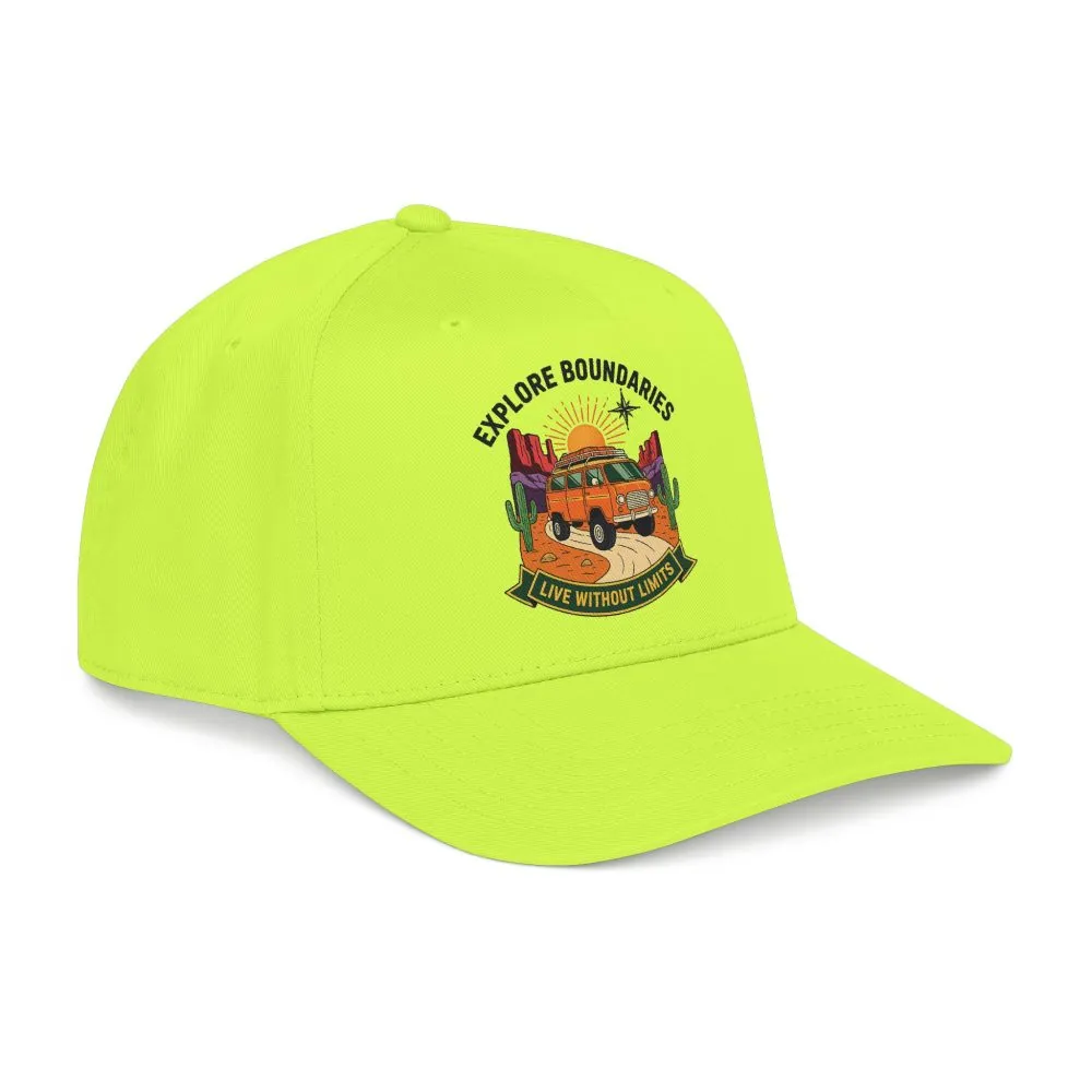 Baseball Cap— "Eplore Boundaries-Live without limits" Mid Profile Baseball Hat