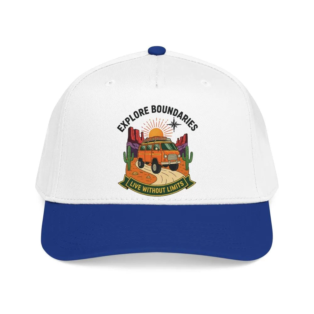 Baseball Cap— "Eplore Boundaries-Live without limits" Mid Profile Baseball Hat