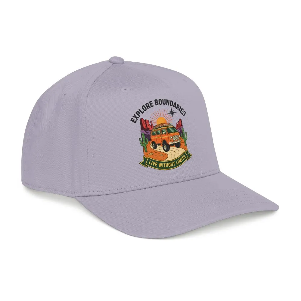 Baseball Cap— "Eplore Boundaries-Live without limits" Mid Profile Baseball Hat