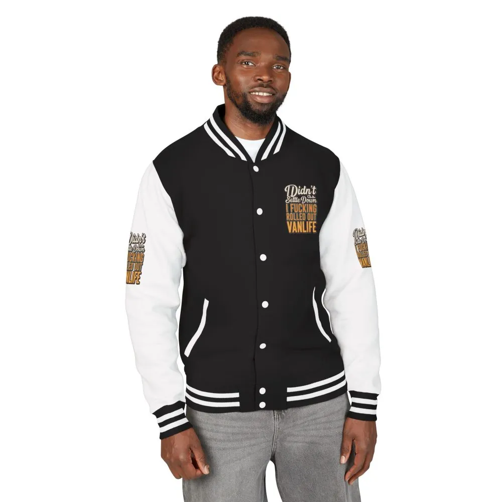 Unisex Heavyweight Letterman Jacket — "Dind´t Settle Down" Design F**K-Line