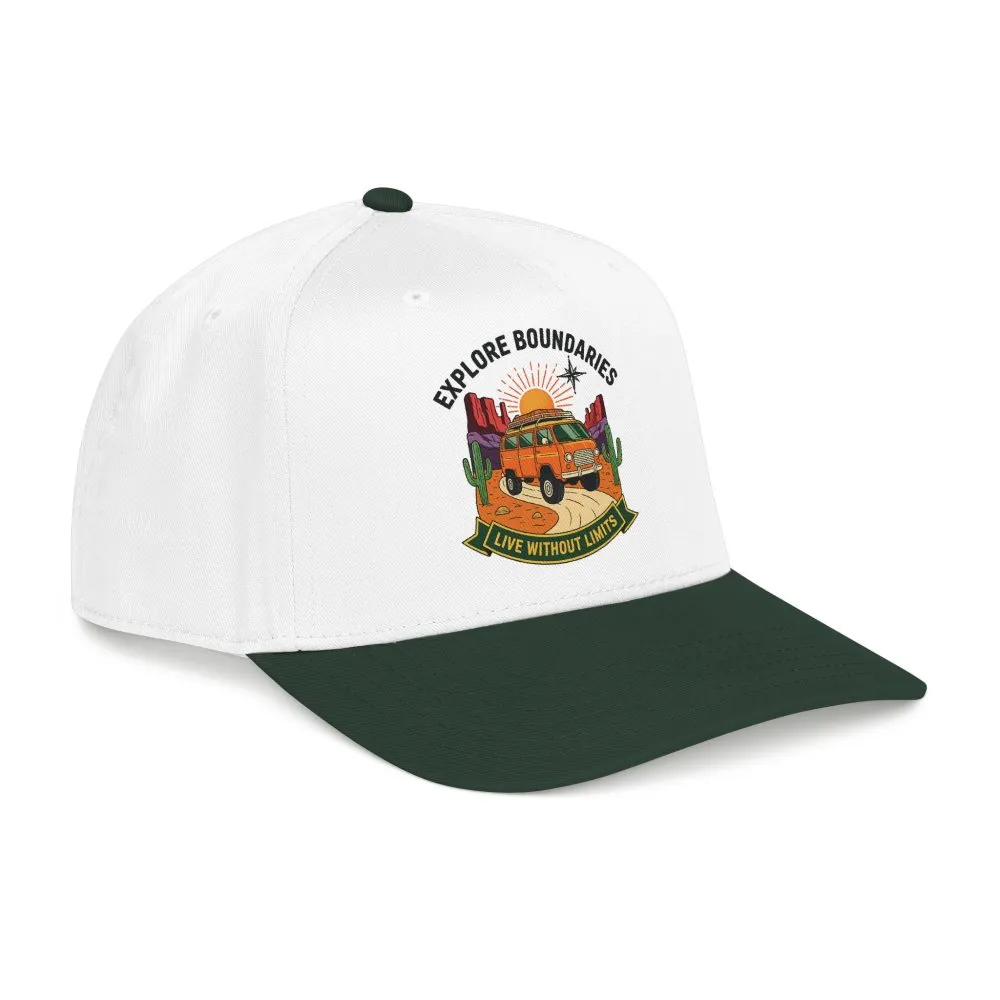 Baseball Cap— "Eplore Boundaries-Live without limits" Mid Profile Baseball Hat