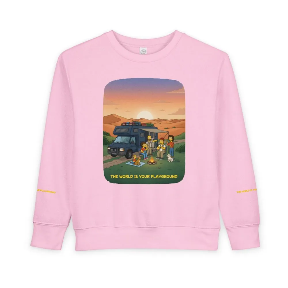 13568713275071174128_2048.jpeg Toddler Sweatshirt - "The World Is Your playground" (Design Sitcom-Line)