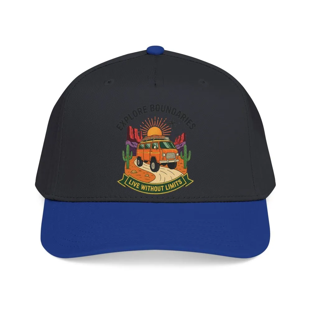 Baseball Cap— "Eplore Boundaries-Live without limits" Mid Profile Baseball Hat