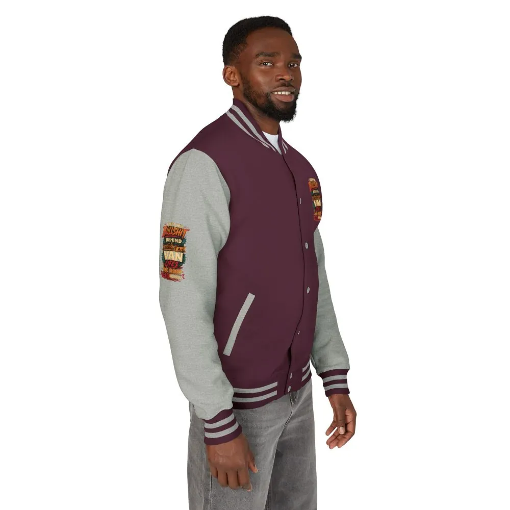 Unisex Heavyweight Letterman Jacket — "I Left The Bullshit" Design F**K-Line