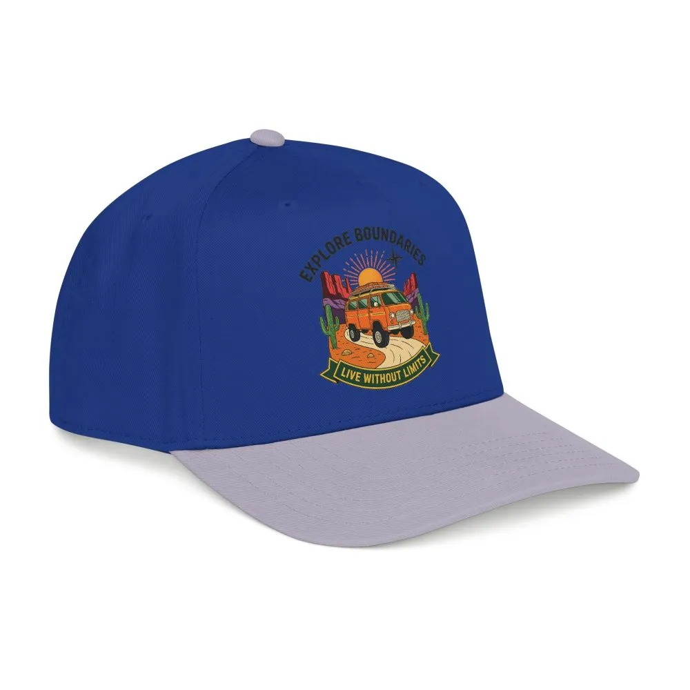 Baseball Cap— "Eplore Boundaries-Live without limits" Mid Profile Baseball Hat