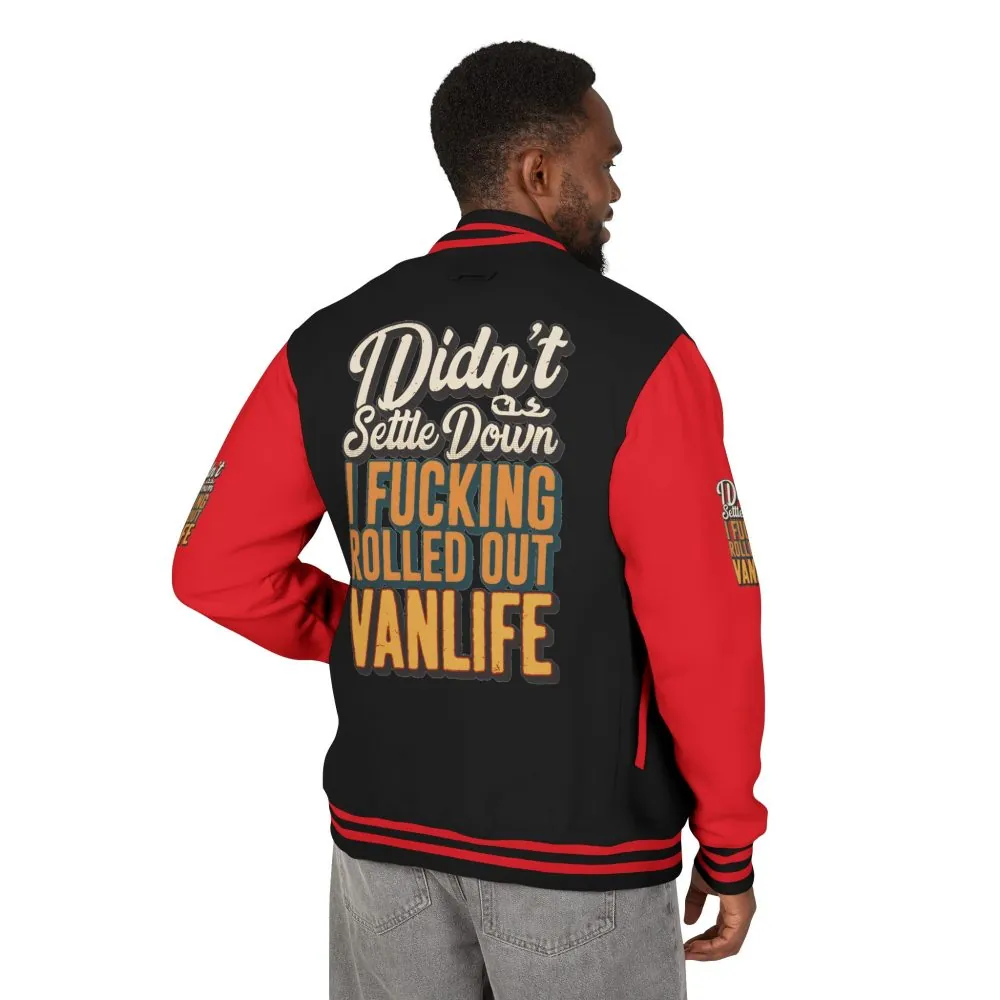 Unisex Heavyweight Letterman Jacket — "Dind´t Settle Down" Design F**K-Line
