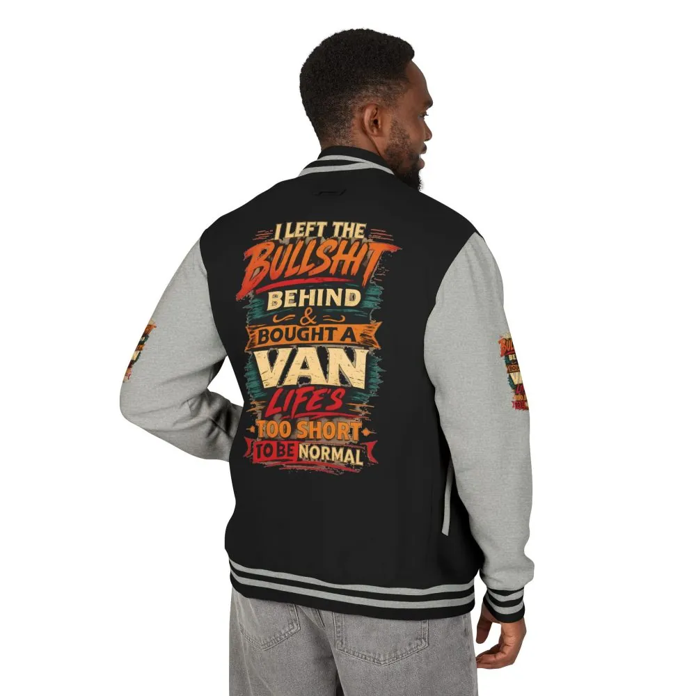 Unisex Heavyweight Letterman Jacket — "I Left The Bullshit" Design F**K-Line