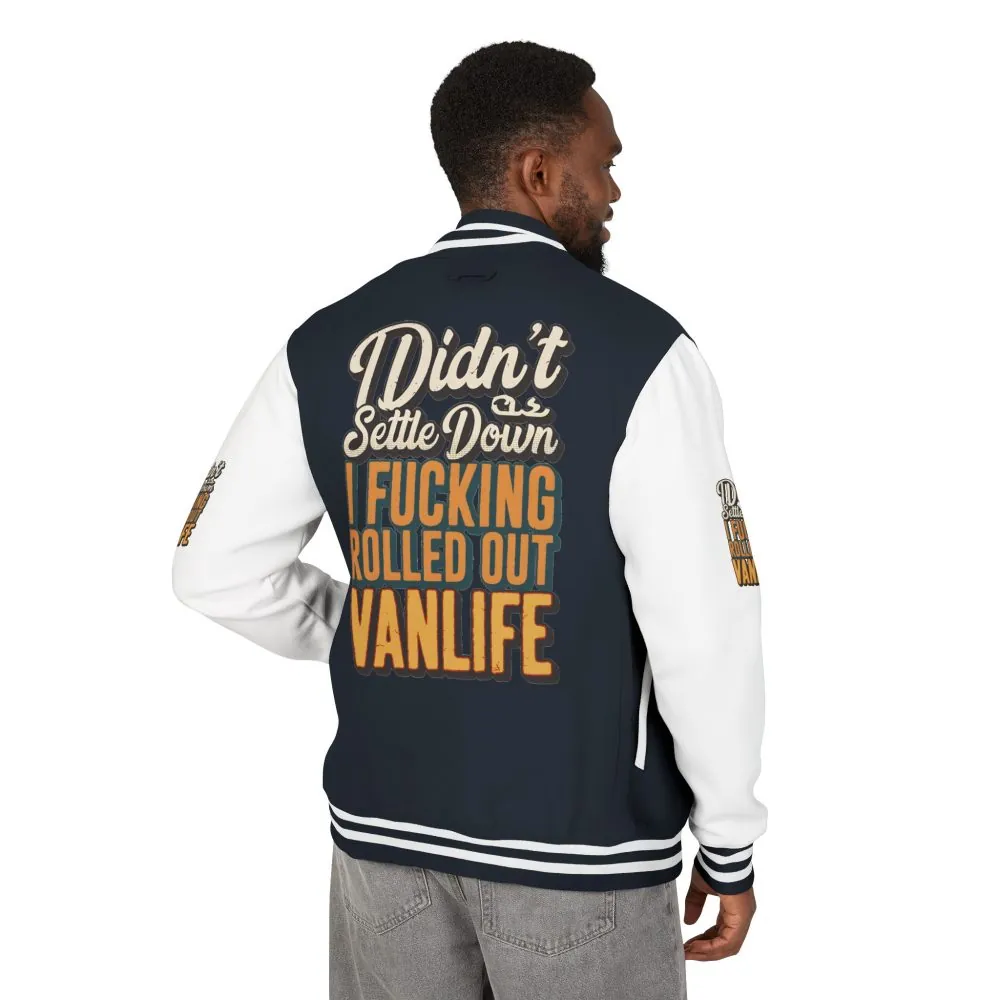 Unisex Heavyweight Letterman Jacket — "Dind´t Settle Down" Design F**K-Line