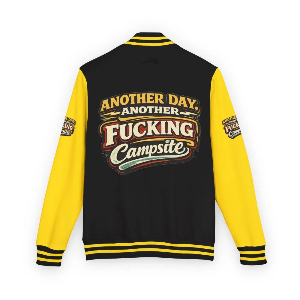 Unisex Heavyweight Letterman Jacket — "Another Day" Design F**K-Line