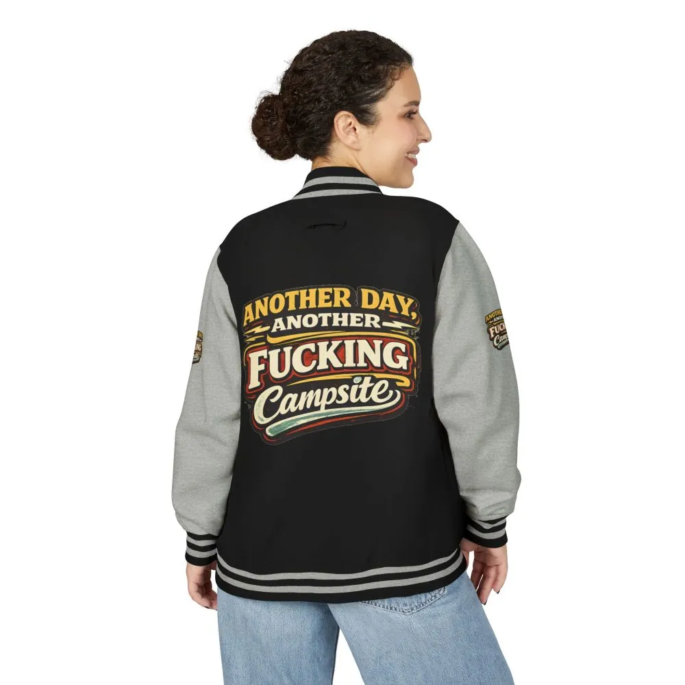 Unisex Heavyweight Letterman Jacket — "Another Day" Design F**K-Line