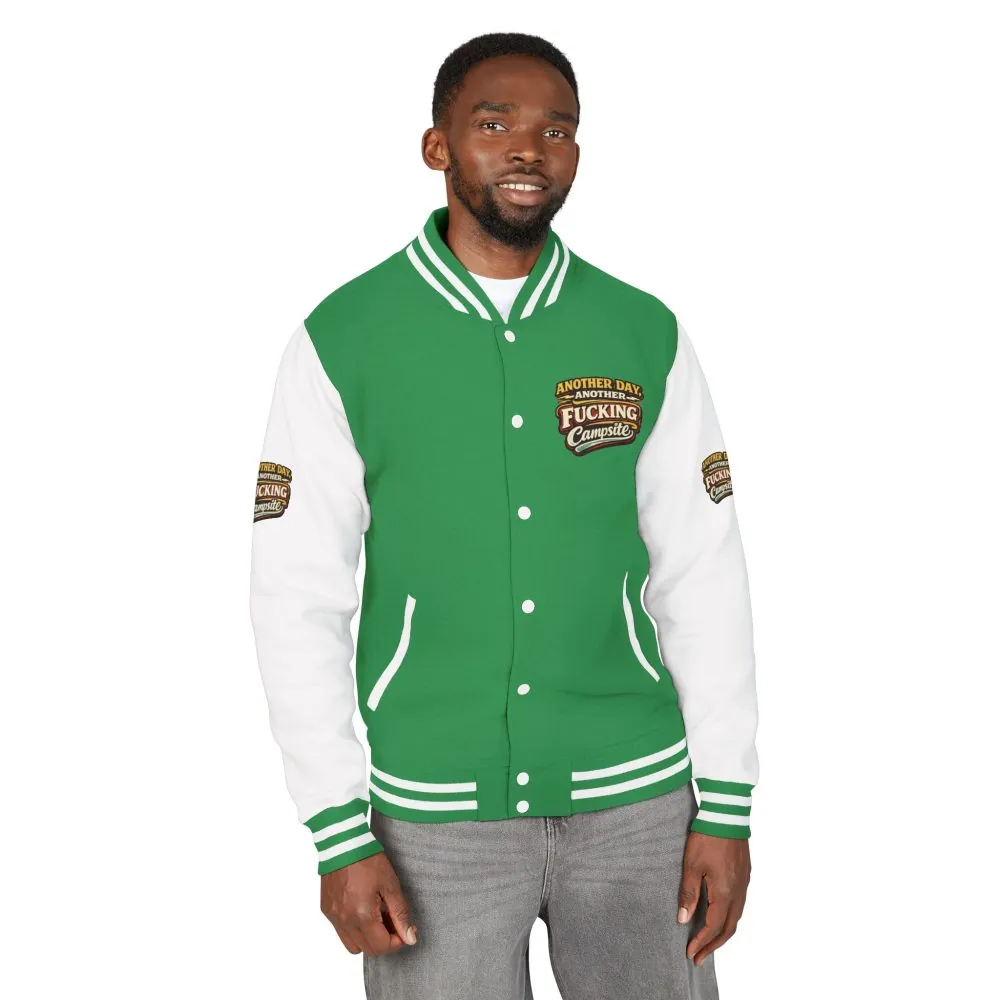 Unisex Heavyweight Letterman Jacket — "Another Day" Design F**K-Line