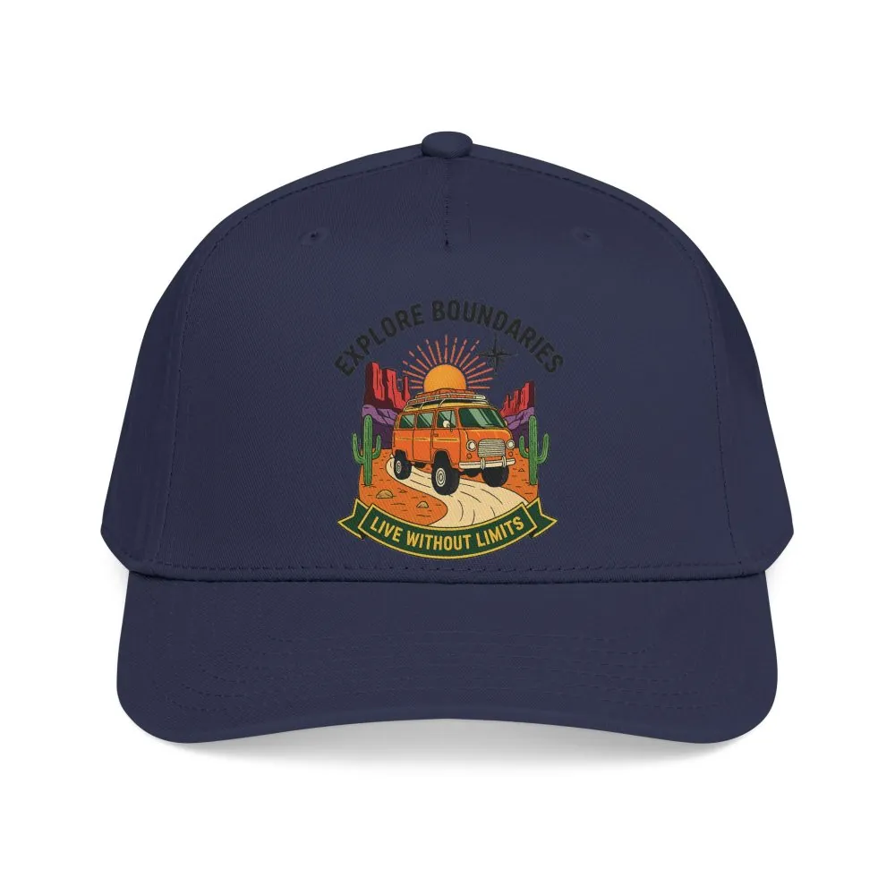 Baseball Cap— "Eplore Boundaries-Live without limits" Mid Profile Baseball Hat