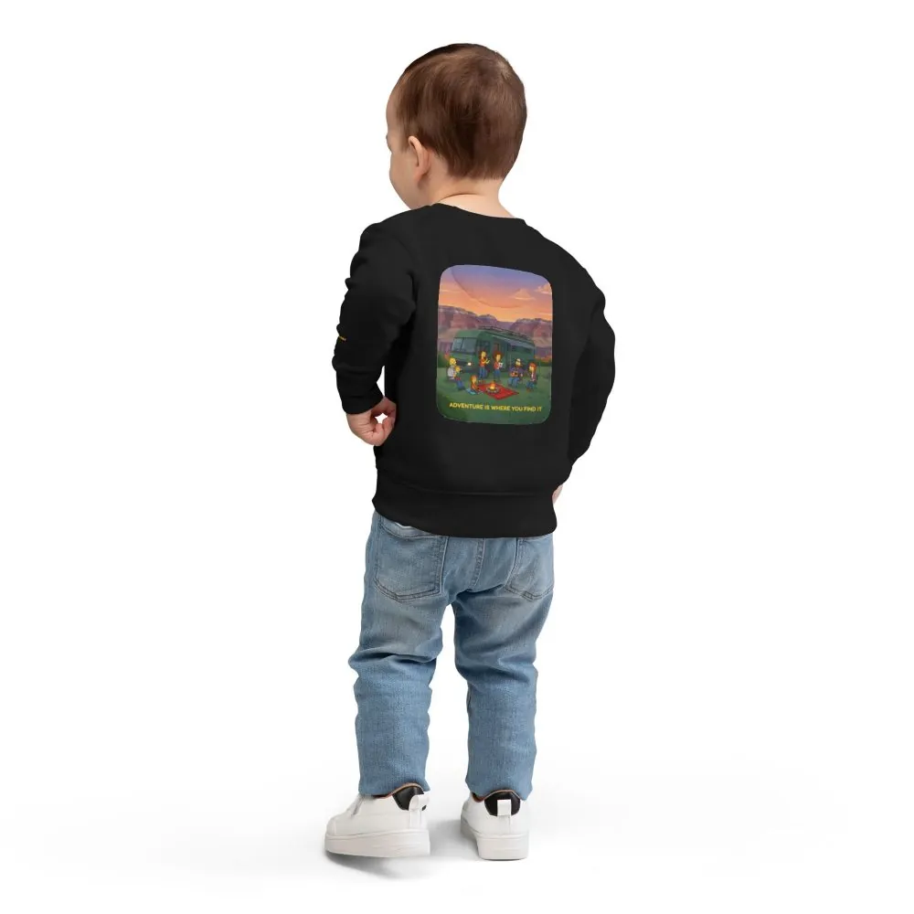 Toddler Sweatshirt - "Adventure Is Where You Find It" (Design Sitcom-Line)