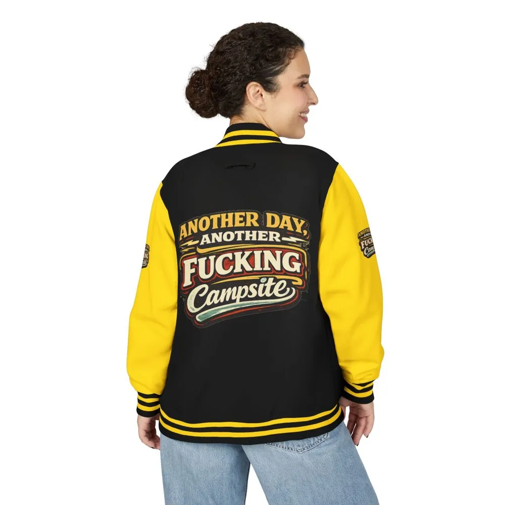 Unisex Heavyweight Letterman Jacket — "Another Day" Design F**K-Line