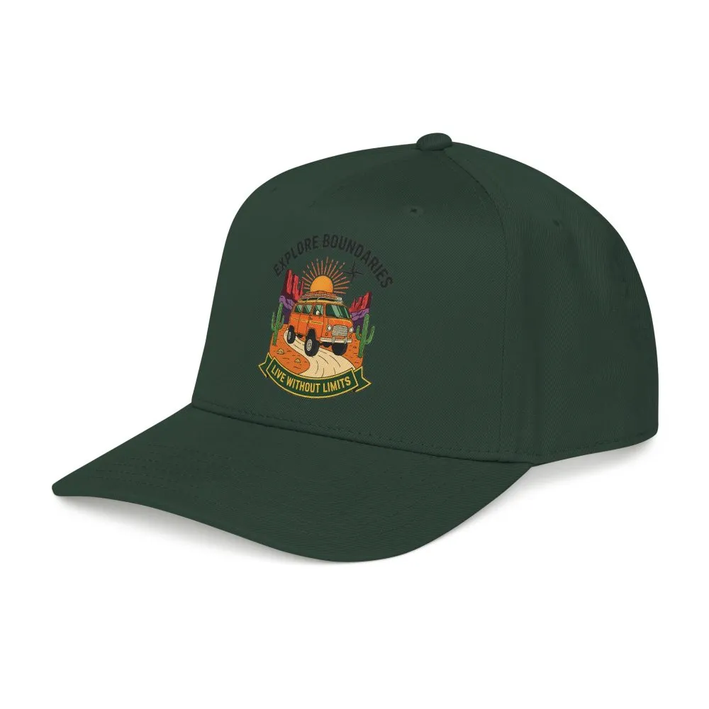 Baseball Cap— "Eplore Boundaries-Live without limits" Mid Profile Baseball Hat