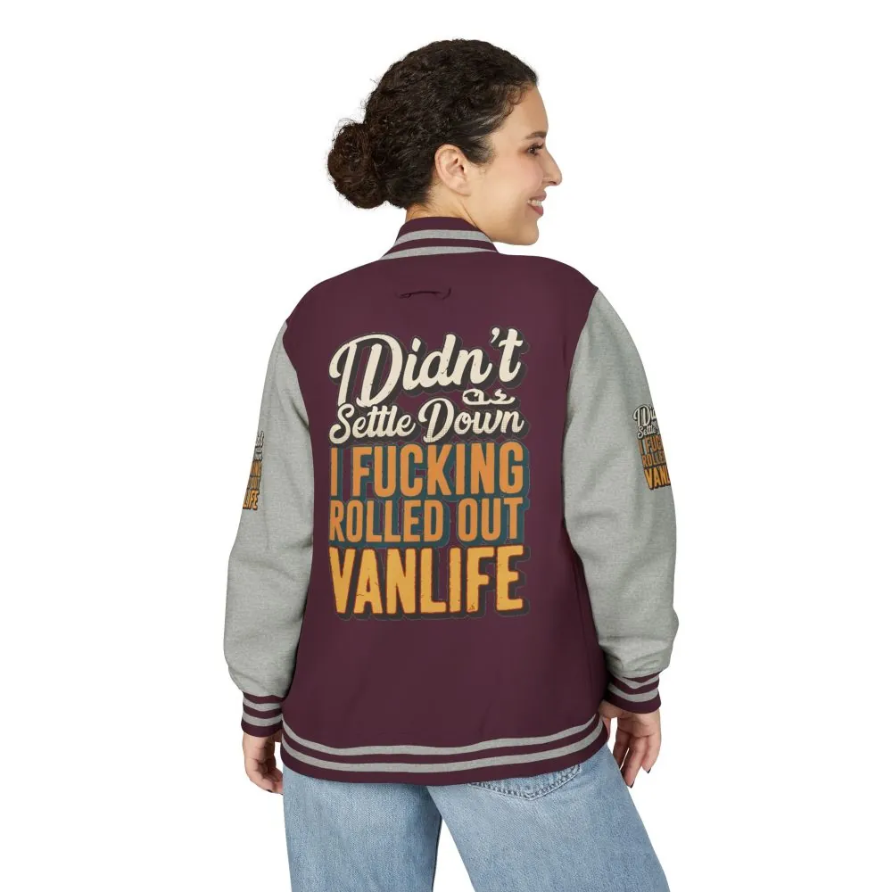Unisex Heavyweight Letterman Jacket — "Dind´t Settle Down" Design F**K-Line