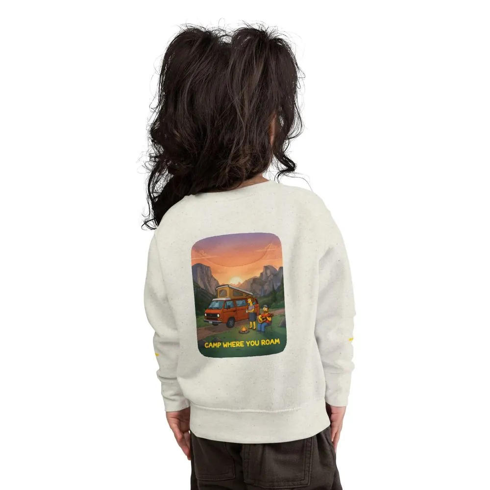 15012469376767490734_2048.jpeg Toddler Sweatshirt - "Camp Where You Roam" (Design Sitcom-Line)