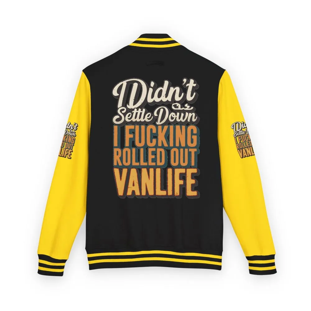Unisex Heavyweight Letterman Jacket — "Dind´t Settle Down" Design F**K-Line