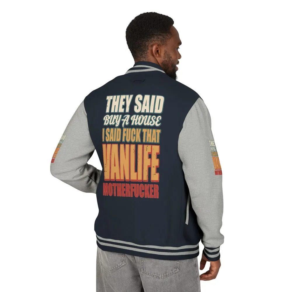 15029008340956668139_2048.jpeg Unisex Heavyweight Letterman Jacket — "They Said Buy A House" Design F**K-Line