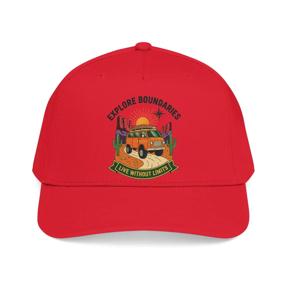 Baseball Cap— "Eplore Boundaries-Live without limits" Mid Profile Baseball Hat