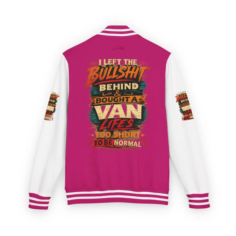 Unisex Heavyweight Letterman Jacket — "I Left The Bullshit" Design F**K-Line