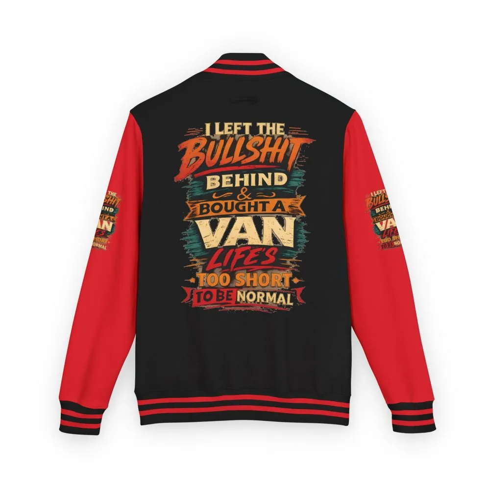 Unisex Heavyweight Letterman Jacket — "I Left The Bullshit" Design F**K-Line