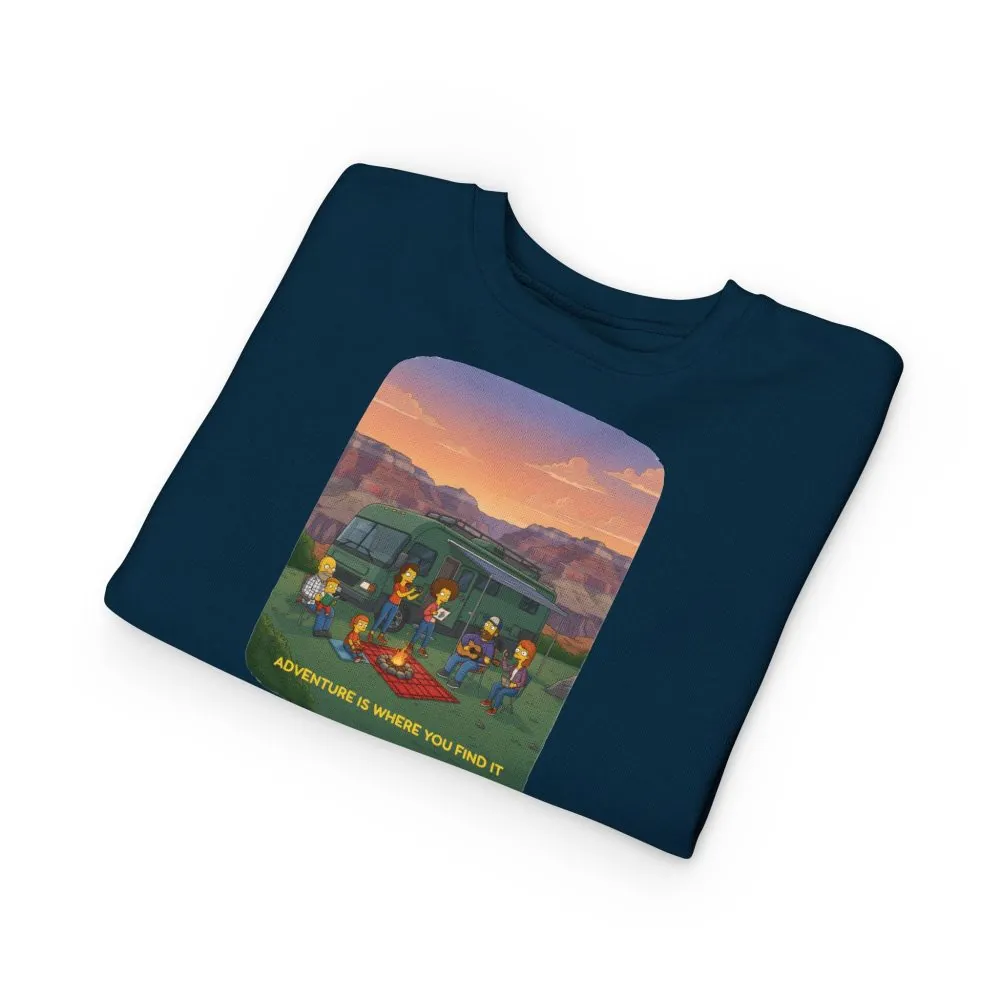 Toddler Sweatshirt - "Adventure Is Where You Find It" (Design Sitcom-Line)