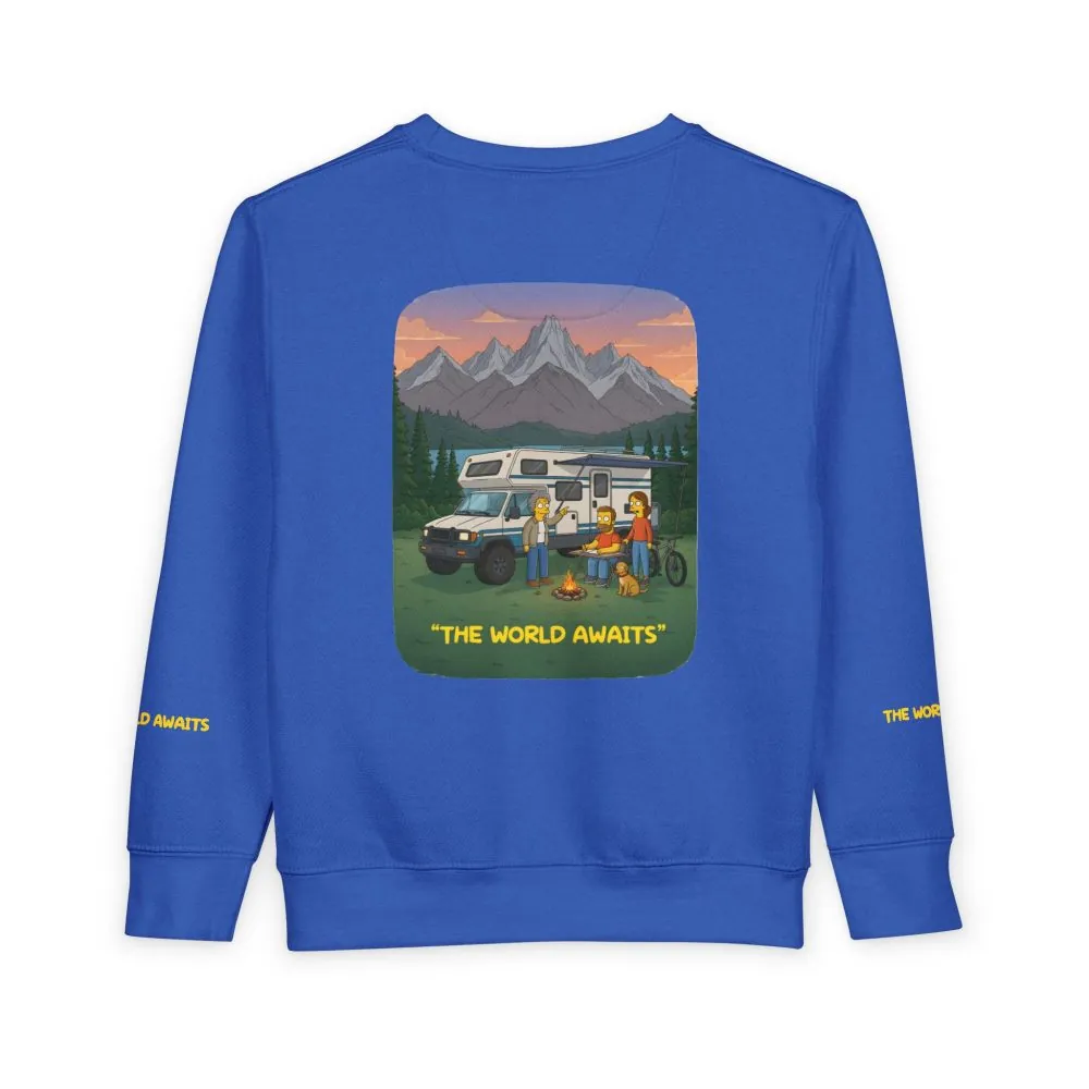 Toddler Sweatshirt - "The World Awaits" (Design Sitcom-Line)