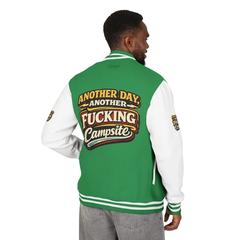 Unisex Heavyweight Letterman Jacket — "Another Day" Design F**K-Line