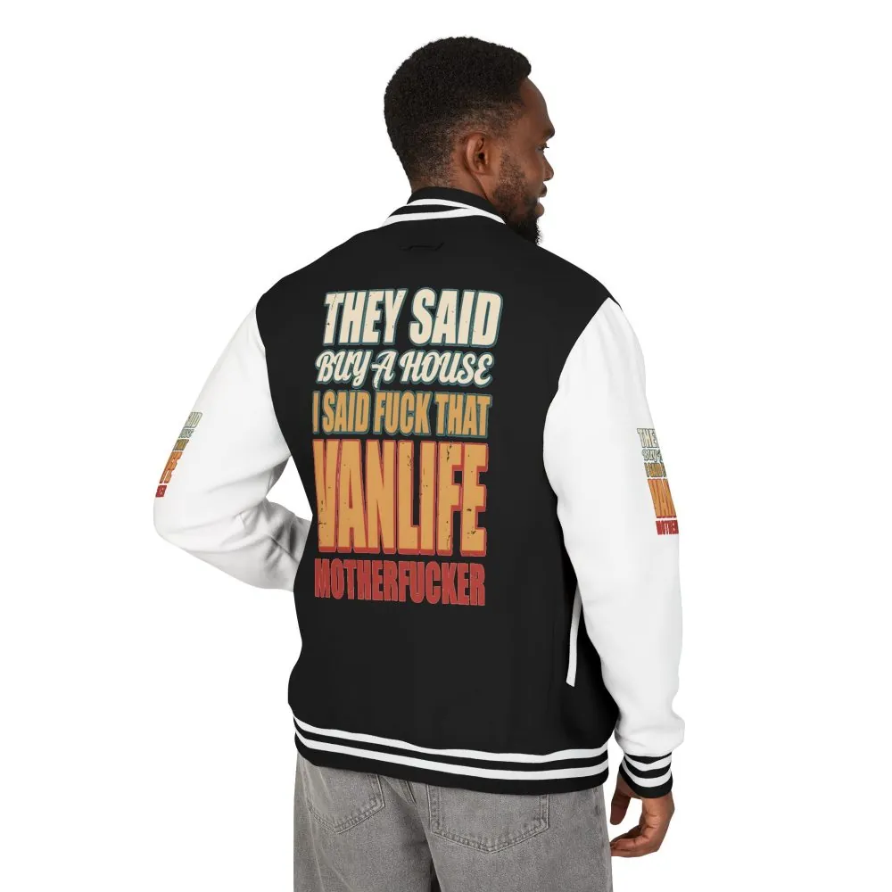 16396746120354449413_2048.jpeg Unisex Heavyweight Letterman Jacket — "They Said Buy A House" Design F**K-Line