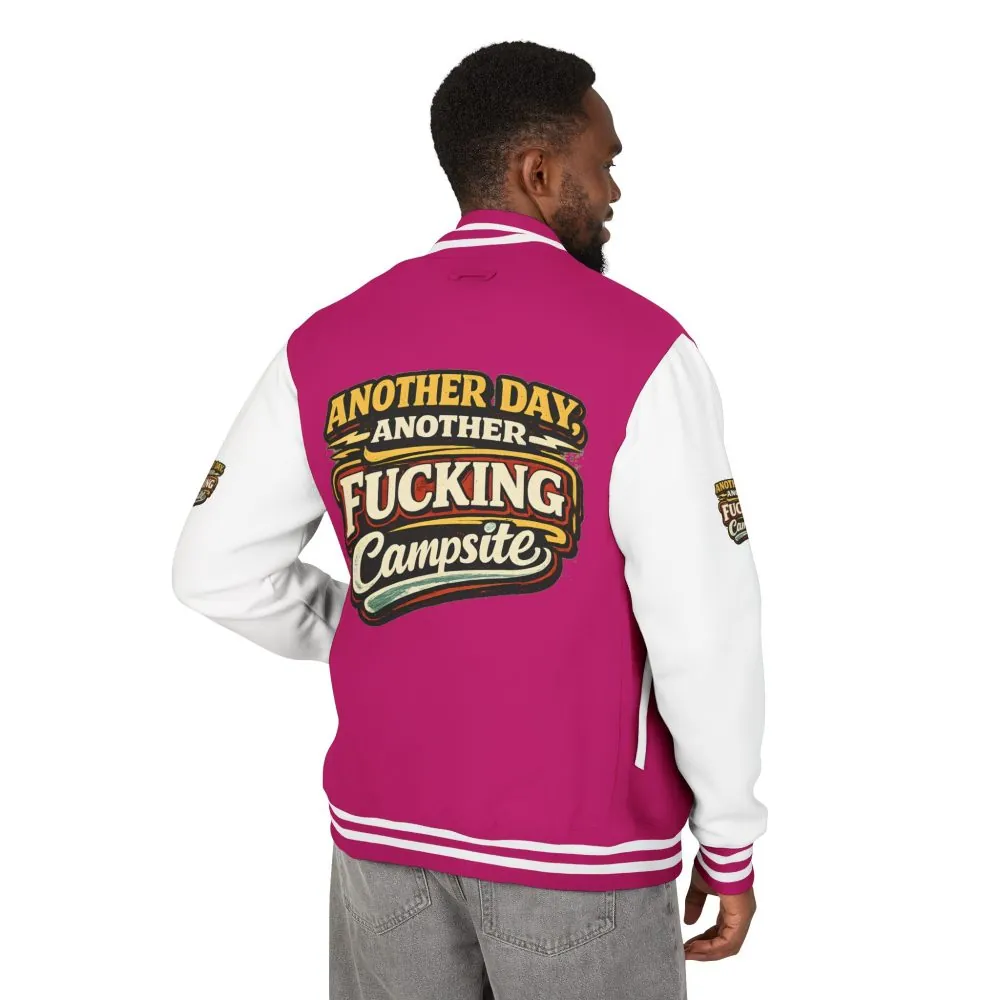 Unisex Heavyweight Letterman Jacket — "Another Day" Design F**K-Line