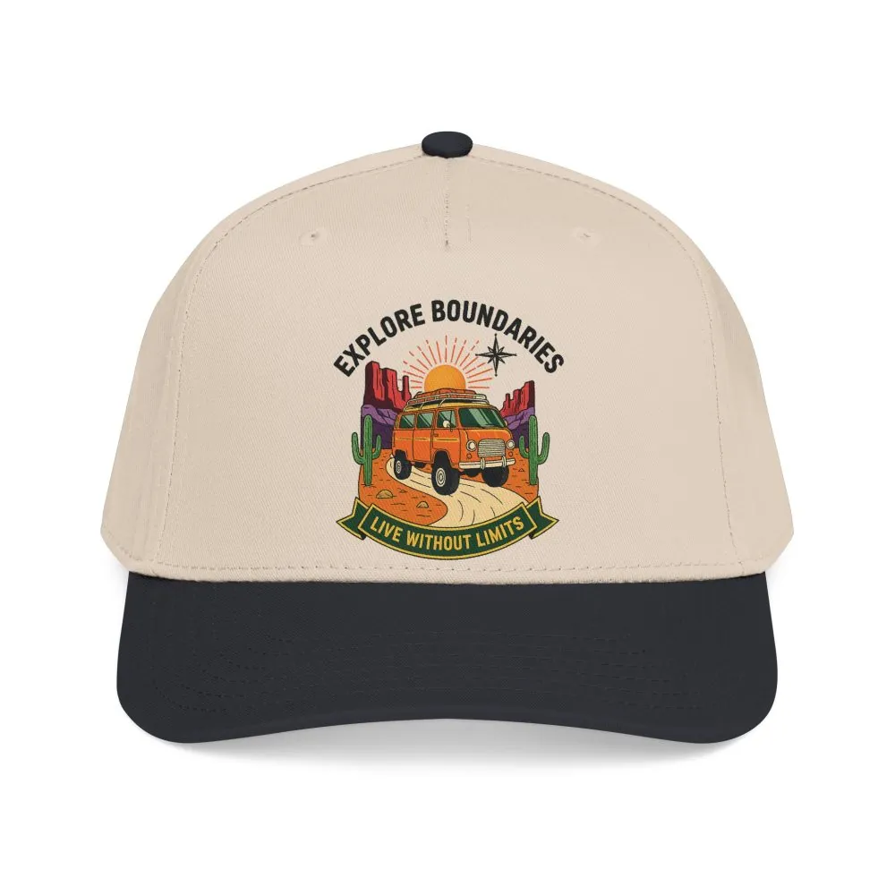 Baseball Cap— "Eplore Boundaries-Live without limits" Mid Profile Baseball Hat
