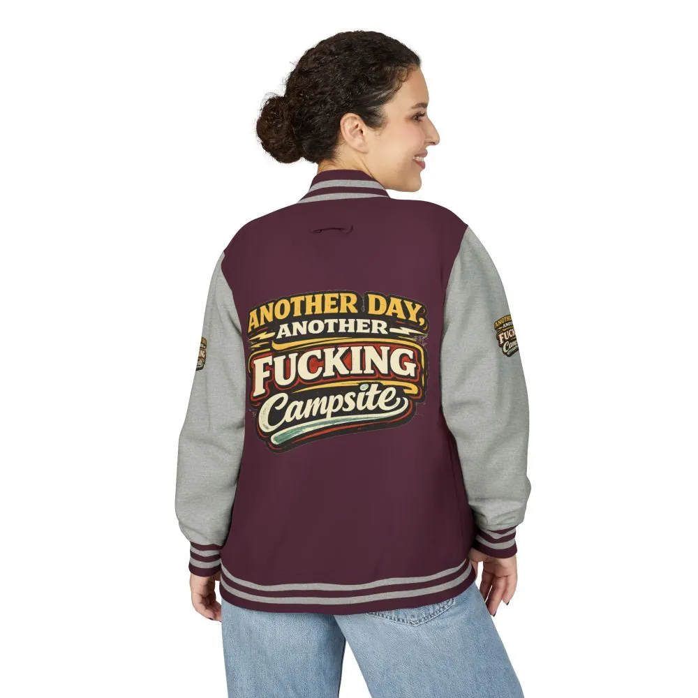 Unisex Heavyweight Letterman Jacket — "Another Day" Design F**K-Line