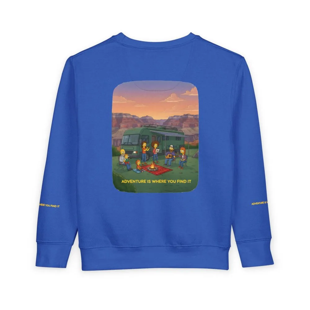 Toddler Sweatshirt - "Adventure Is Where You Find It" (Design Sitcom-Line)