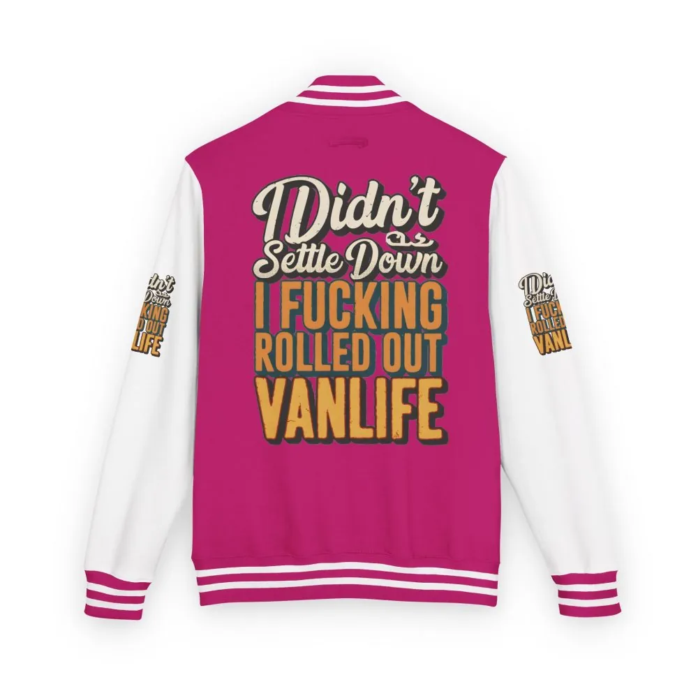 Unisex Heavyweight Letterman Jacket — "Dind´t Settle Down" Design F**K-Line