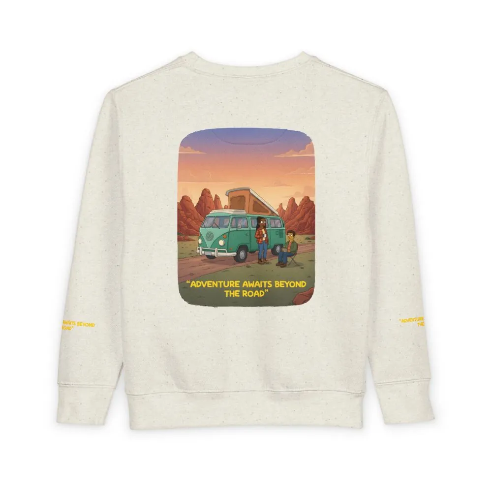 Toddler Sweatshirt - "Adventure Awaits Beyond The Road" (Design Sitcom-Line)