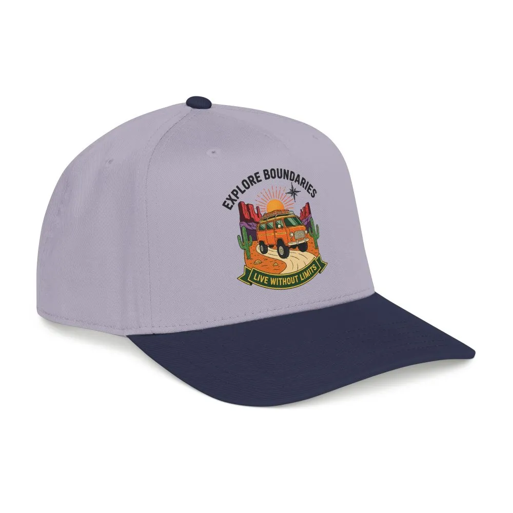 Baseball Cap— "Eplore Boundaries-Live without limits" Mid Profile Baseball Hat