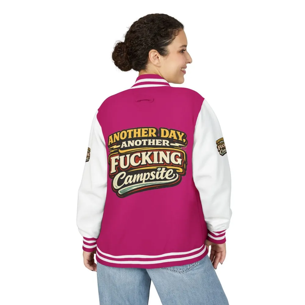 Unisex Heavyweight Letterman Jacket — "Another Day" Design F**K-Line
