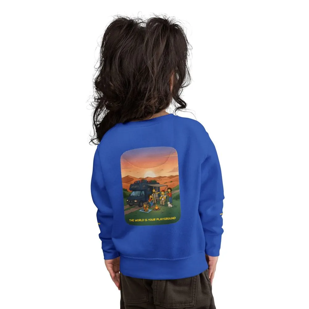 17420428467862148296_2048.jpeg Toddler Sweatshirt - "The World Is Your playground" (Design Sitcom-Line)