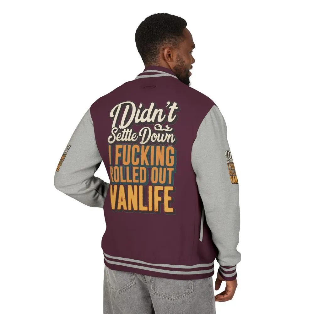 Unisex Heavyweight Letterman Jacket — "Dind´t Settle Down" Design F**K-Line