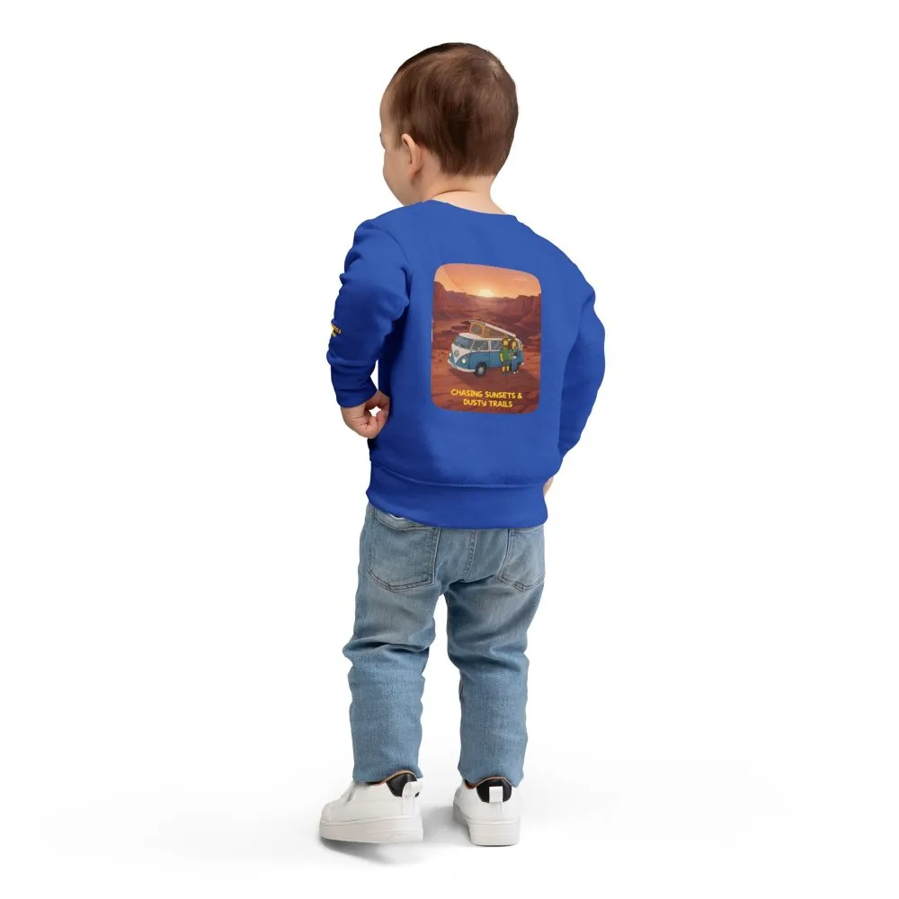Toddler Sweatshirt - "Chasing Sunsets And Dusty Trails" (Design Sitcom-Line)