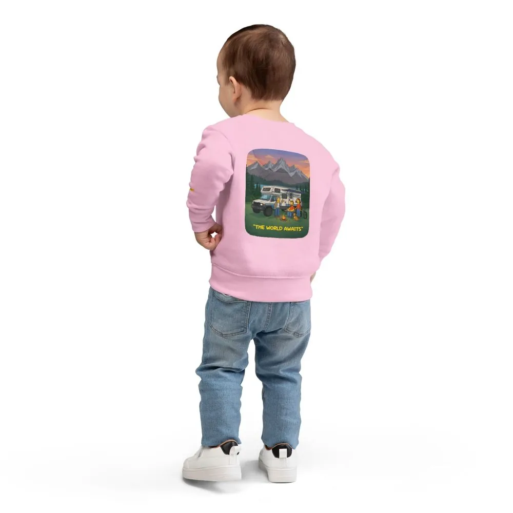 Toddler Sweatshirt - "The World Awaits" (Design Sitcom-Line)